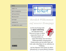 Tablet Screenshot of metzgerei-herkert.de